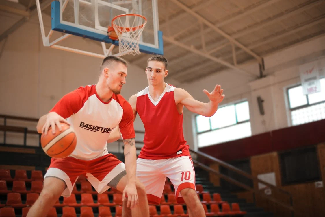 boys playing basketball